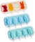 Popsicles Molds 3 Pack, Mini Popsicle Molds for Kids Baby Cute Shapes Silicone Popsicle Molds BPA Free Reusable Ice Cream Mold Popsicle Maker Homemade DIY Set (Animals&Cartoon*2)